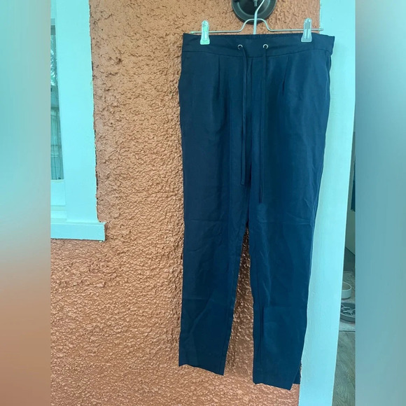 Banana Republic Women’s 100% Lyocell Blue/Navy Drawstring Pants Size Extra Small - Picture 1 of 5